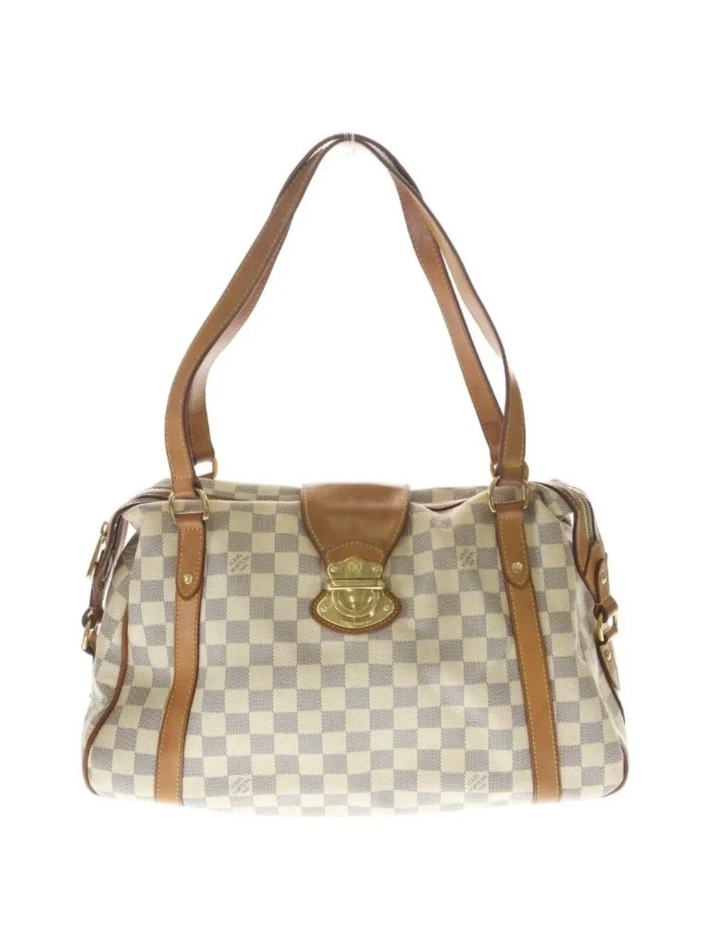 Louis Vuitton Damier Azur Stretch The GM Shoulder Tote Leather Ivory